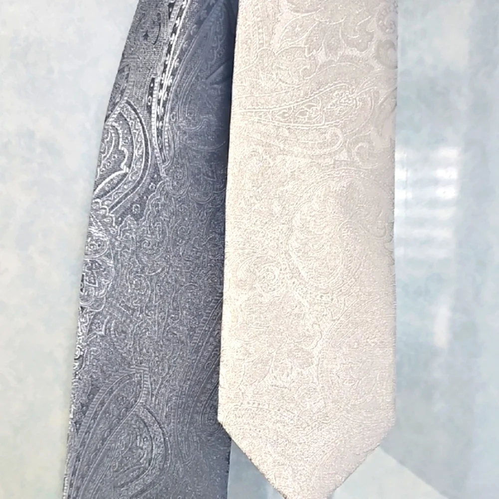 Pierre Cardin Gray Silk Ties, Bundle of Two